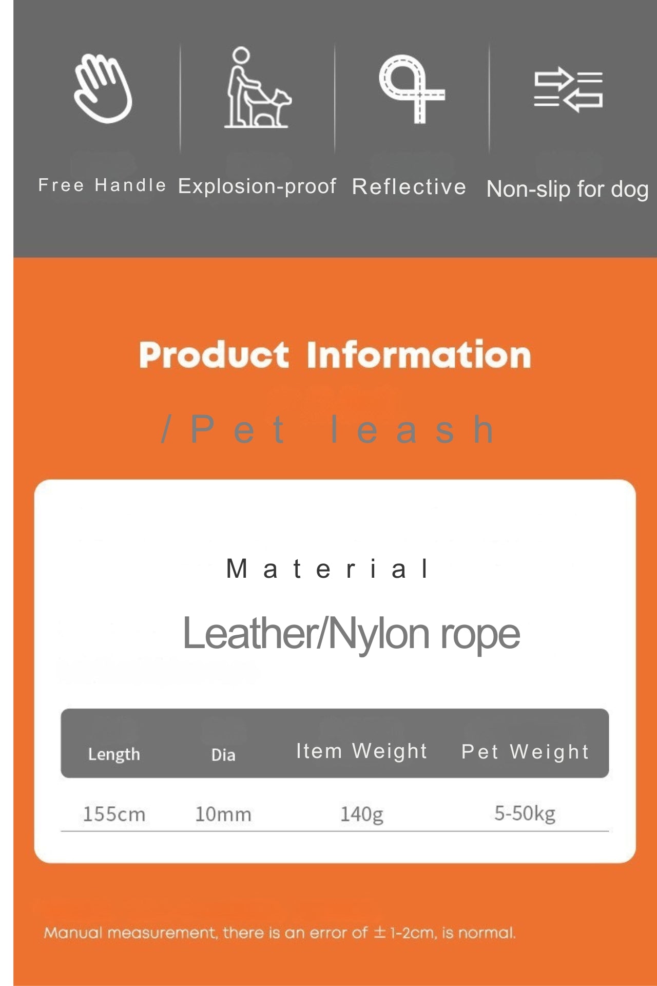 Dog Reflective Strip Leash