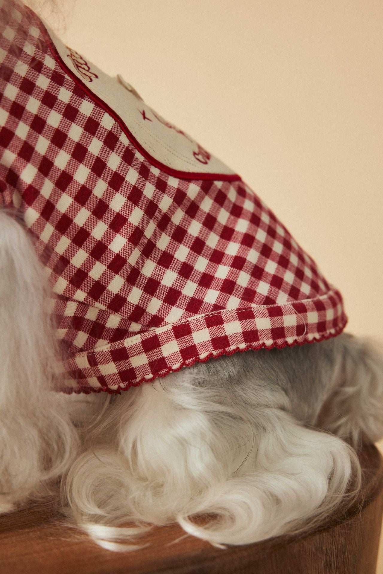 Red Gingham Dog Dress with Bow – Cute Checkered Outfit for Small Dogs